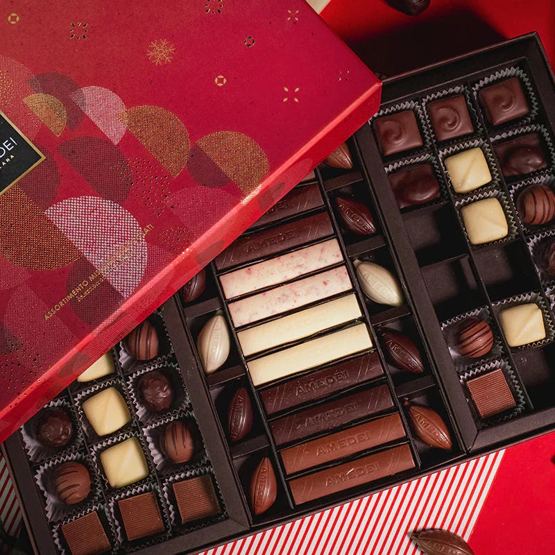Premium Amedei Desiderio Luxury Chocolate Gift Box - 58 Piece Assortment | Gourmet Italian Dark & Milk Chocolates | Perfect for Holidays, Birthday Gifts & Corporate Events