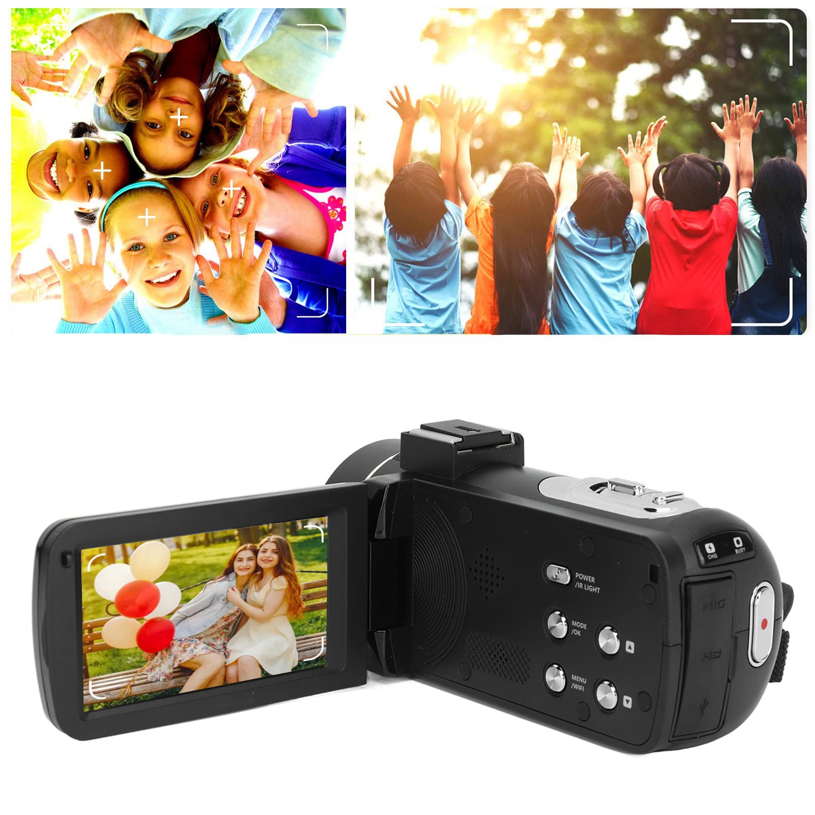 4K Video Camera Camcorder - 56MP Digital Camera with 18X Zoom, 3