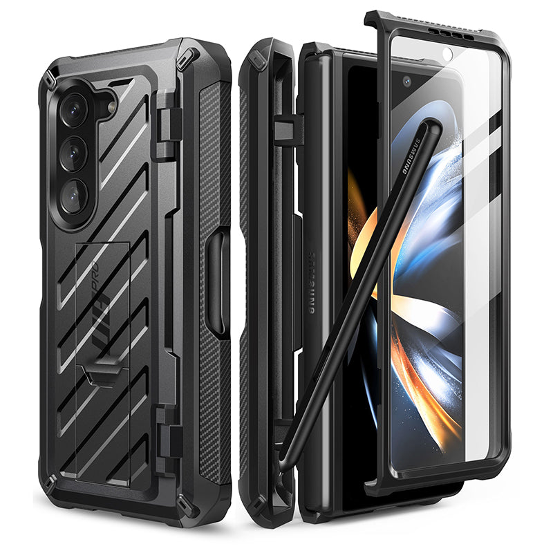 Samsung Galaxy Z Fold5 Unicorn Beetle PRO Heavy Duty Rugged Case with S Pen Holder - Shockproof & Drop Protection - Open Box Black - Perfect for Outdoor, Work & Travel Protection
