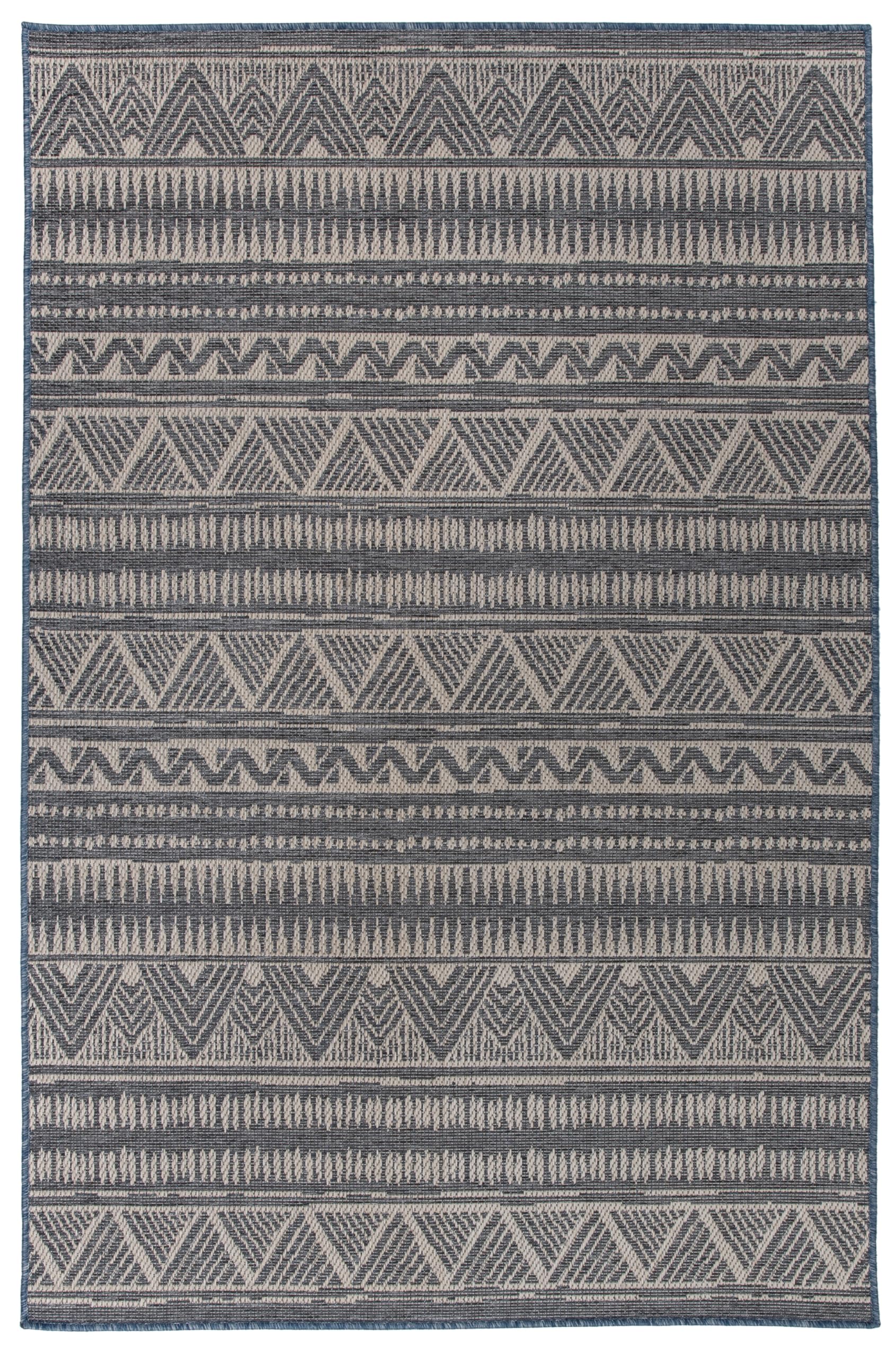 Bohemian Geometric Indoor Outdoor Rug - Non-Shedding Area Rug for Patio, Deck & Balcony | 7'10