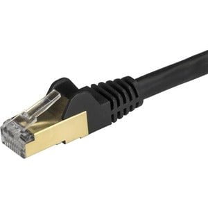 7.5m CAT6a Ethernet Cable - Black, RJ45, Snagless, STP, 10Gbps, High-Speed Copper Wire (6ASPAT750CMBK) - Perfect for Gaming, Streaming & Office Networking
