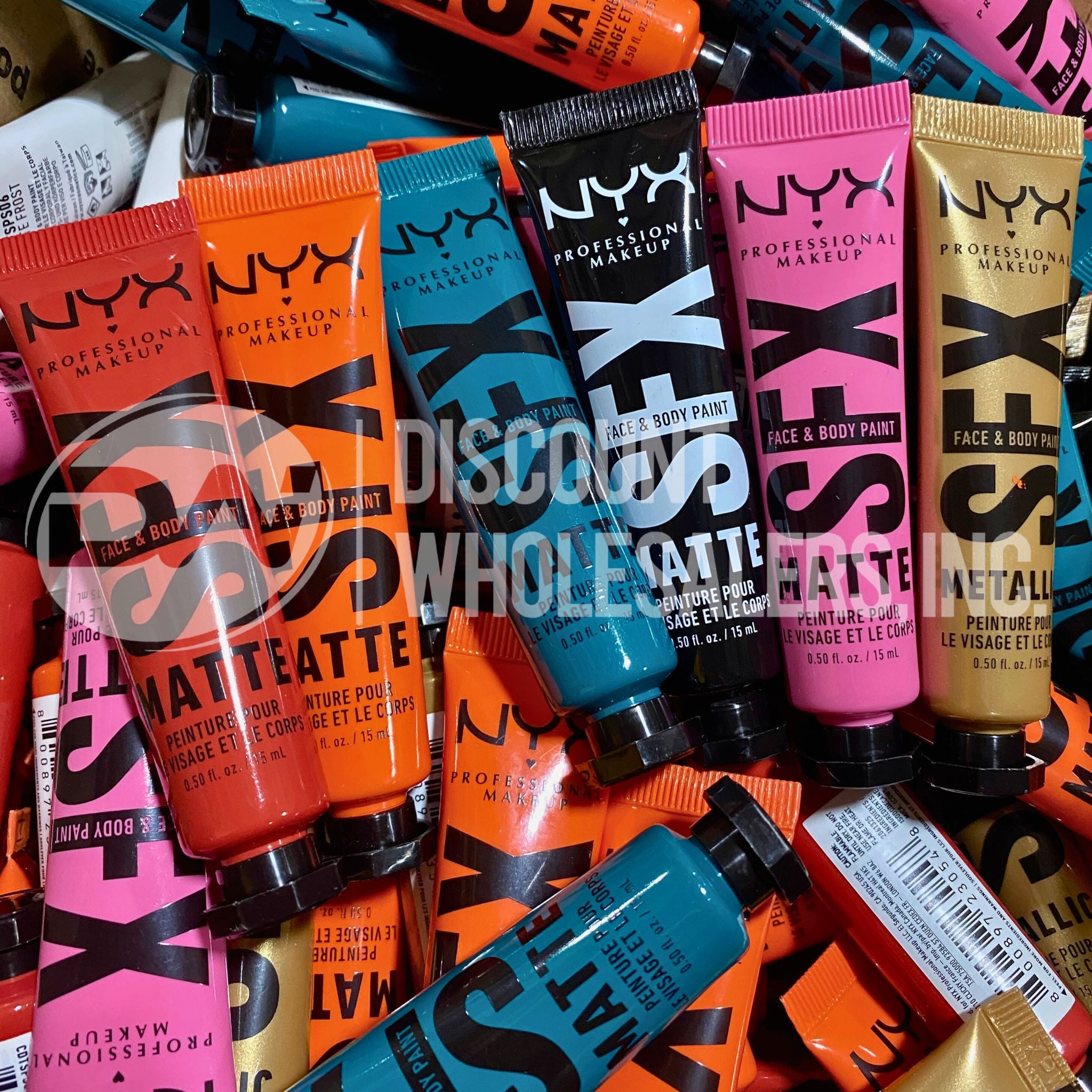 NYX Professional Makeup SFX Face & Body Paint - Matte Finish, 100 Assorted Colors for Halloween, Cosplay & Special Effects Makeup - Long Lasting, Waterproof, Non-Toxic Formula for Artists & Costume Designers