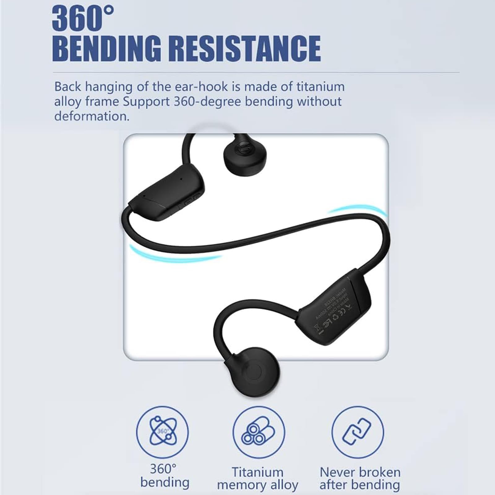 Bluetooth 5.3 Bone Conduction Headphones - Open Ear Wireless Sports Headset with 30GB MP3 Player, 11H Battery Life, IPX6 Waterproof & Sweatproof - Perfect for Running, Workouts, Cycling, and Outdoor Activities