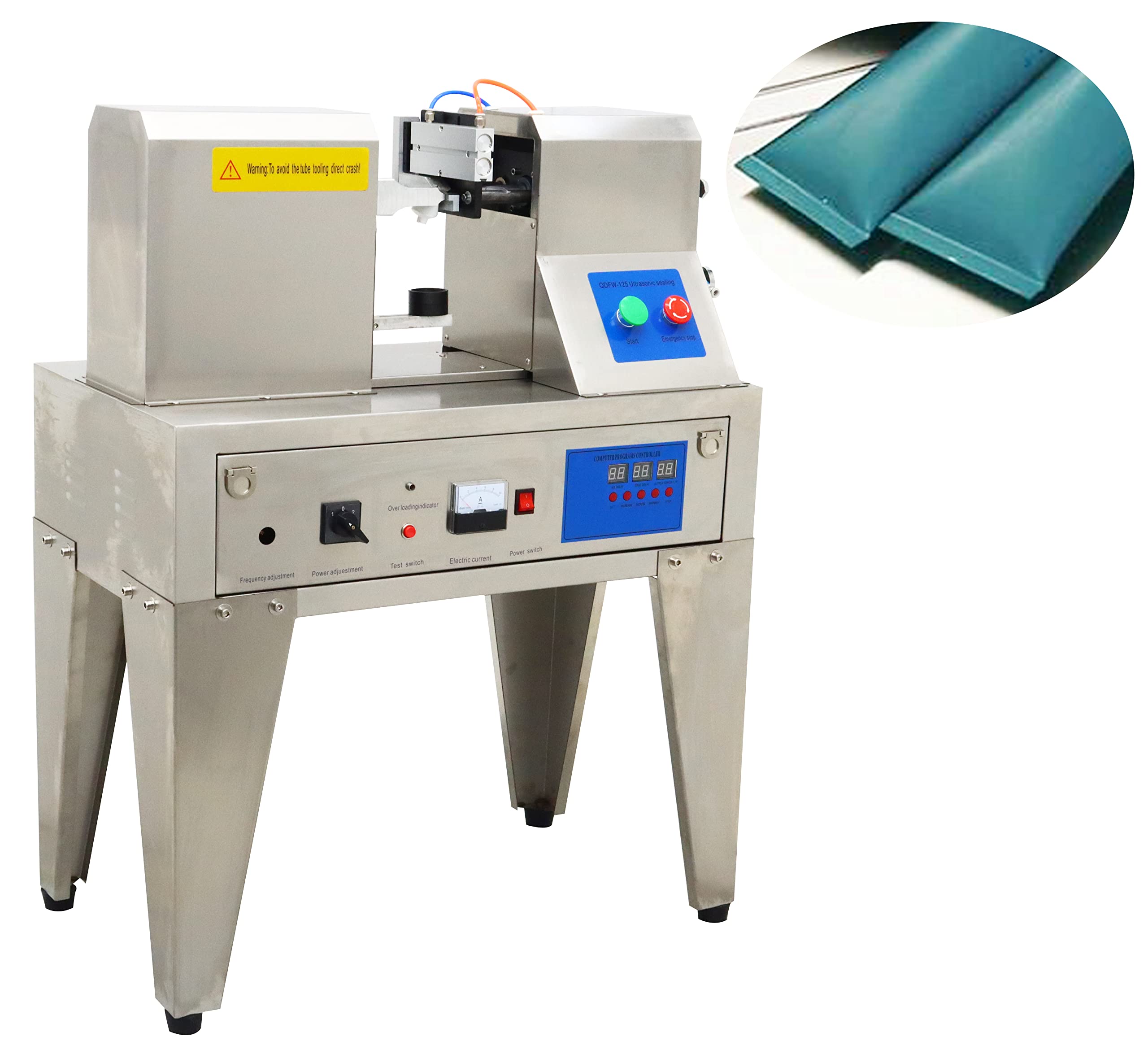 TECHTONGDA 220V Ultrasonic Plastic Hose Sealer Machine with Cutter & Date Coder - For Sealing Toothpaste Tubes, Cosmetic Containers & Aluminum Plastic Pipes | Ideal for Cosmetic Manufacturing, Pharmaceutical Packaging & Food Industry