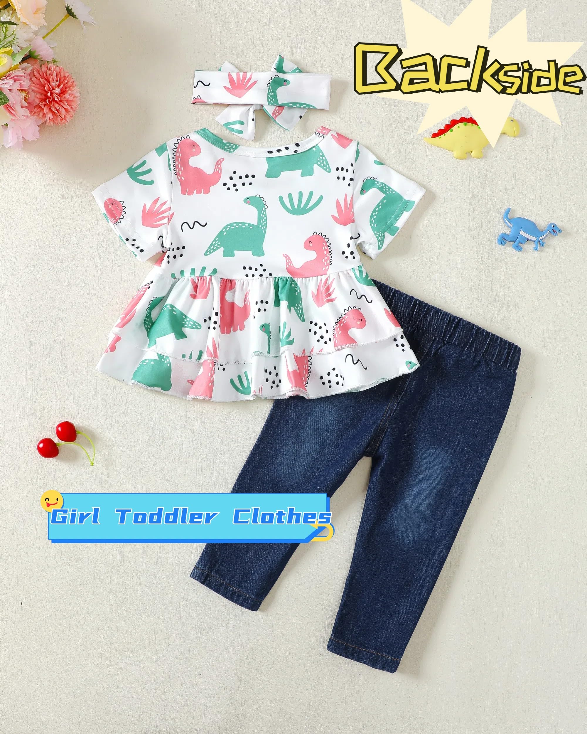 Renotemy Baby Girl Clothes Set - Floral Pants Outfit for Toddler & Infant Girls | Cute Matching Outfits for Playtime, Photos & Special Occasions