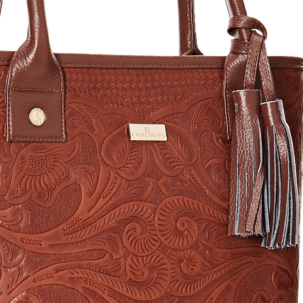 Handmade Leather Tote Bag for Women - Engraved Soraya Model - Stylish & Durable Shoulder Bag for Work, Travel & Everyday Use