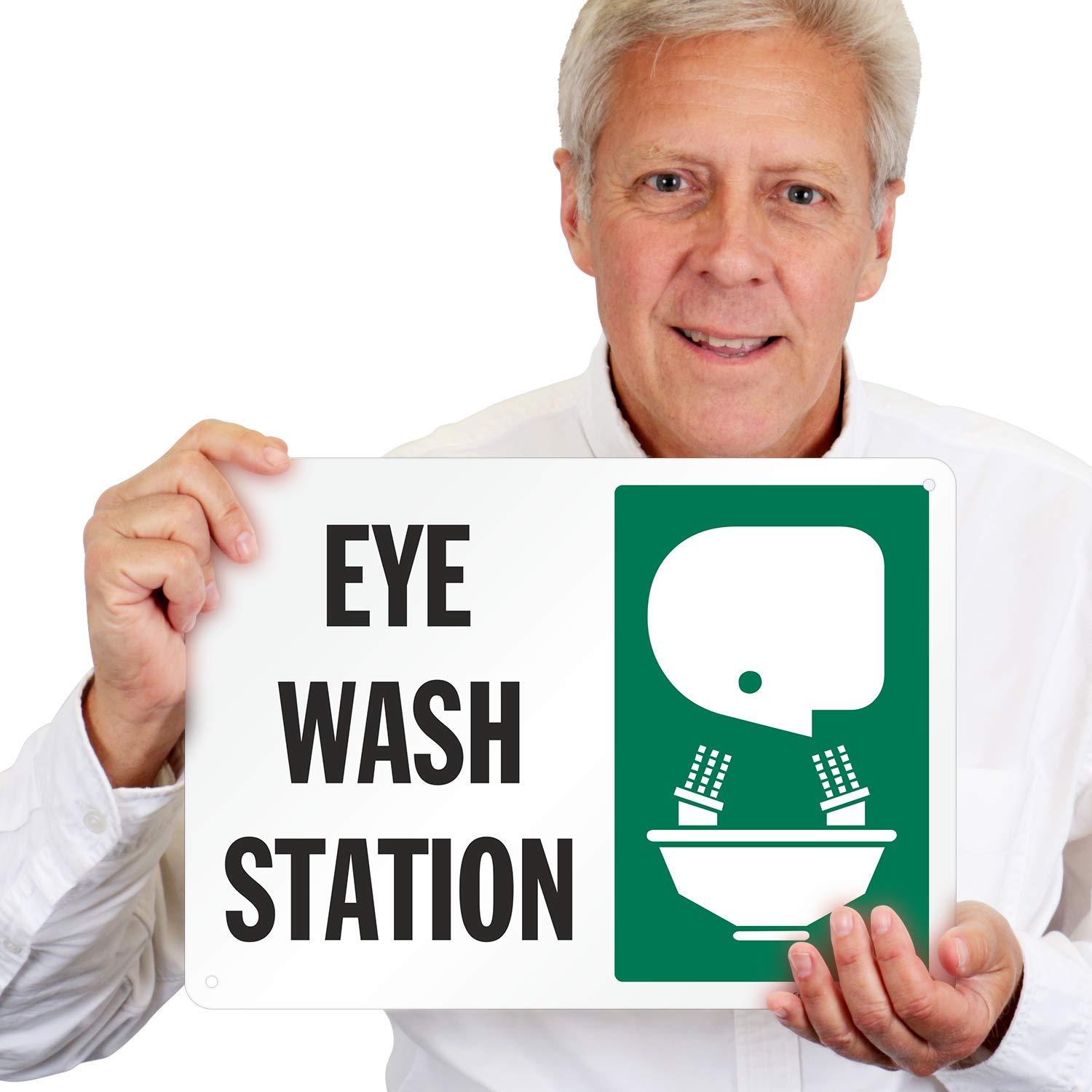 SmartSign 'Eye Wash Station' Safety Sign - 10