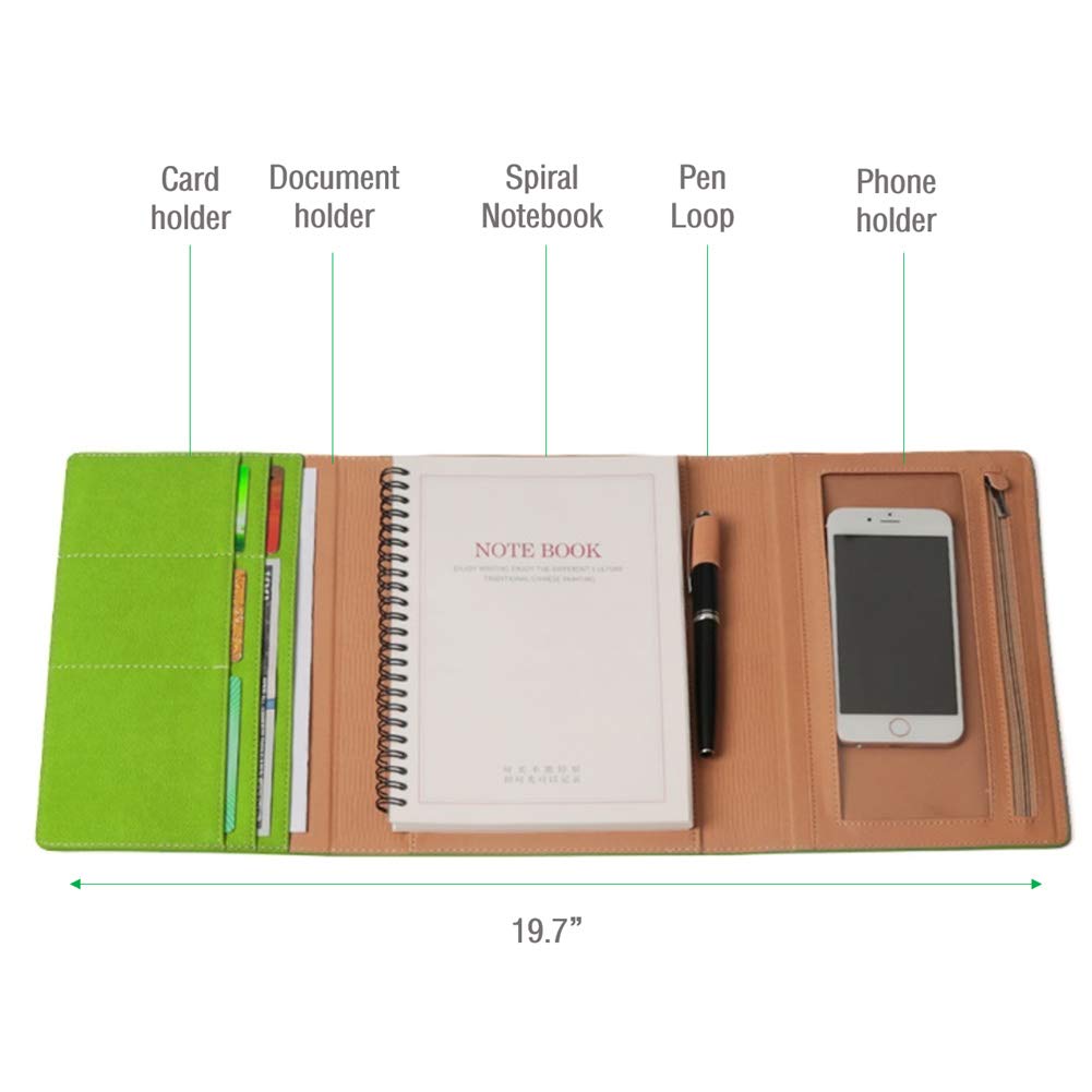 A5 Spiral Notebook Refillable Journal with Ruled Paper - Perfect for School, Office & Creative Writing, Note Taking & Planning