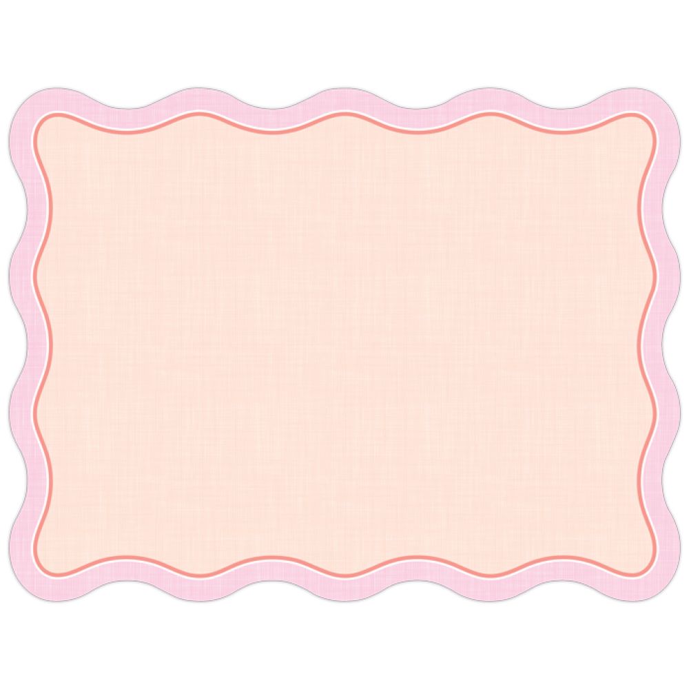 Elegant Coral & Pink Posh Die-Cut Placemats - Premium Table Setting for Dinner Parties, Weddings & Home Decor