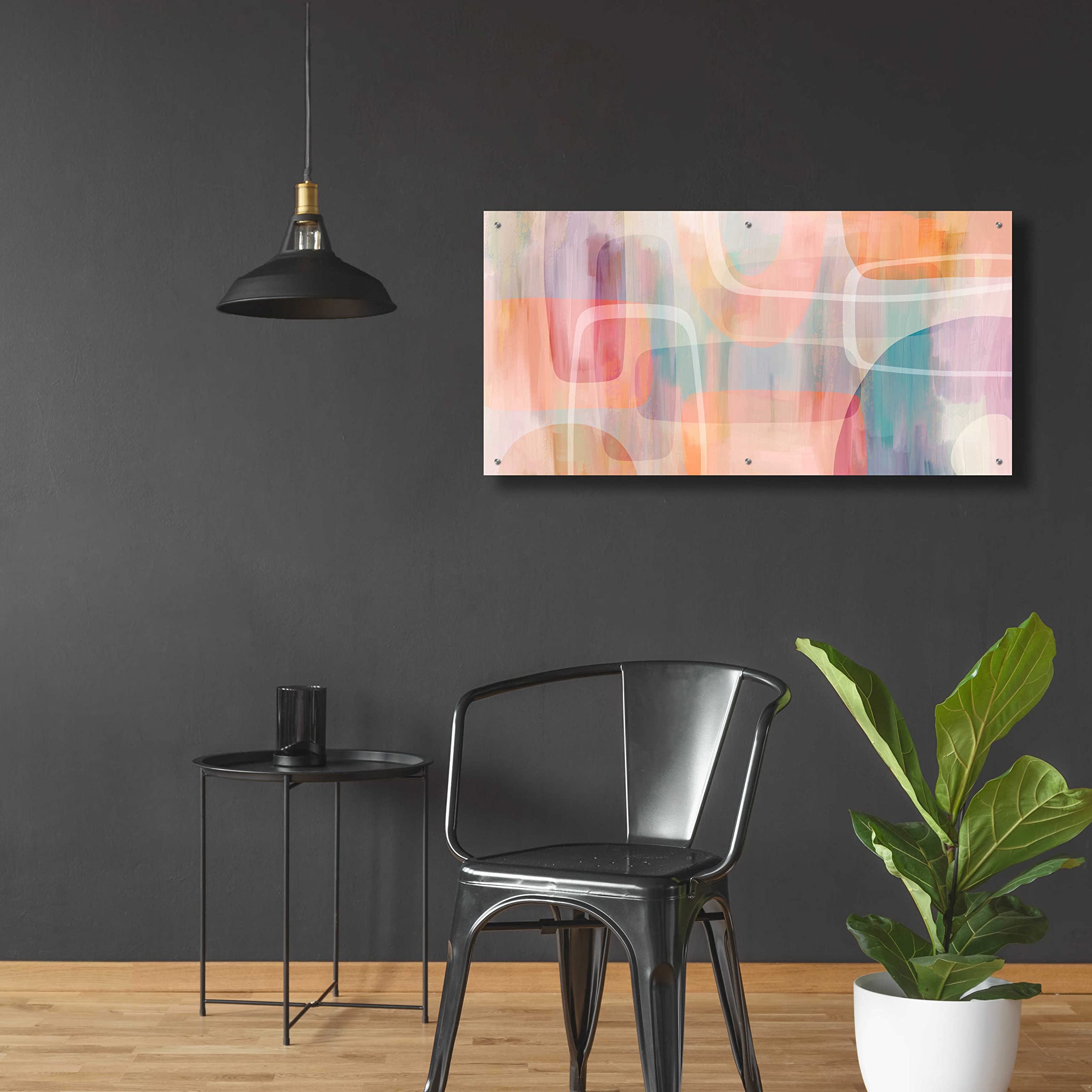 Summer Sound Acrylic Glass Wall Art by Andrea Haase - 48x24 Inches Modern Abstract Painting for Living Room, Bedroom & Office Decor