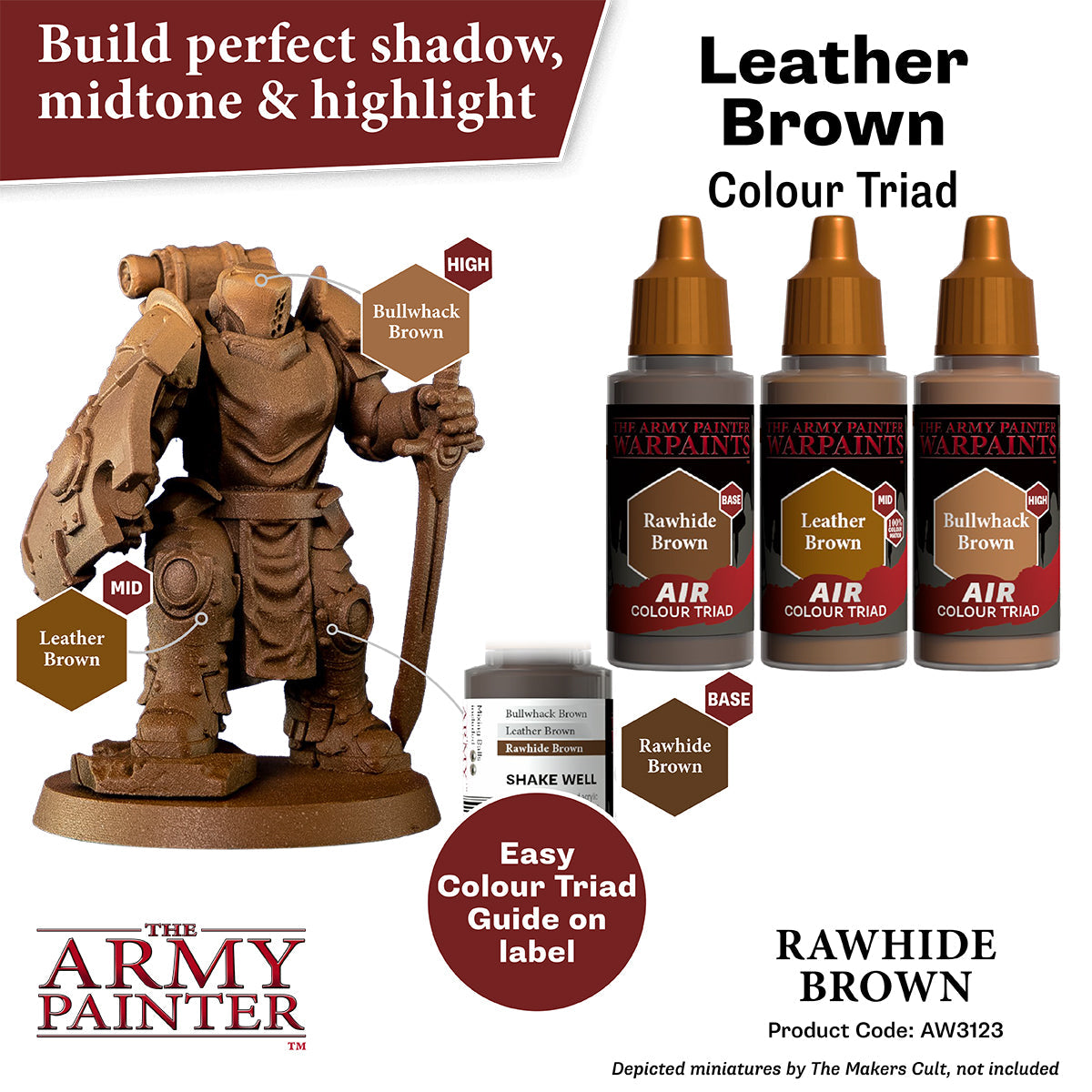 Warpaints Air: Rawhide Brown - High-Quality Acrylic Paint for Miniatures & Models - Perfect for Warhammer, D&D, and Tabletop Gaming