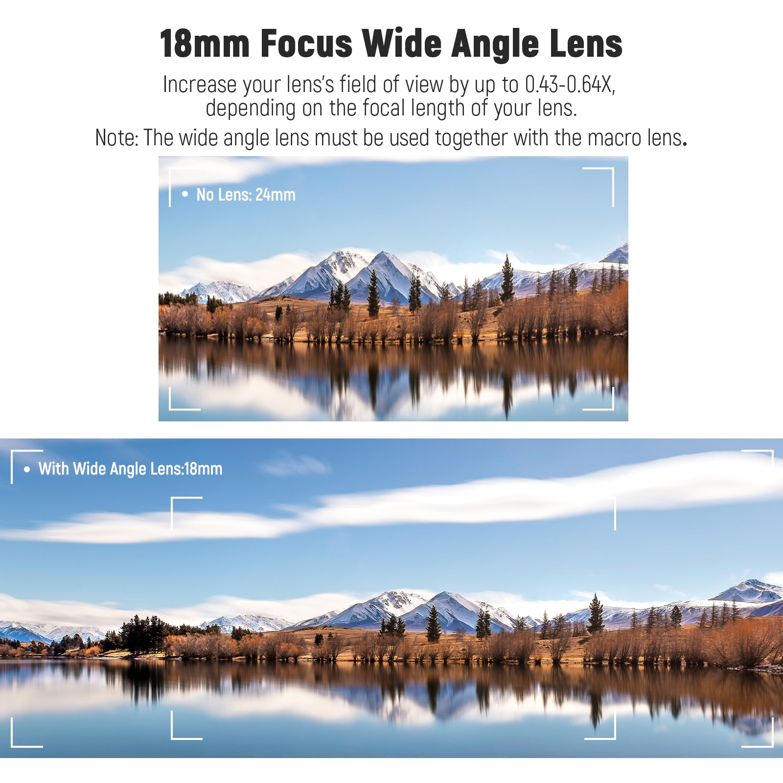 NEEWER LS 20 0.43X HD 2-in-1 Fisheye & Macro Lens for iPhone, Samsung, DSLR Cameras - Wide Angle & Close-Up Photography for Vlogging, Travel, and Creative Shots