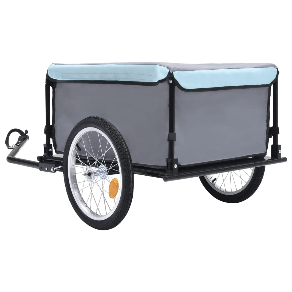 Heavy Duty Collapsible Bike Cargo Trailer - Steel Bicycle Transport Carrier for Camping, Groceries & Outdoor Adventures - Large Capacity Folding Bike Storage Cart with Durable Wheels (Perfect for Cycling Trips, Farmers Market Hauling & Family Outings)