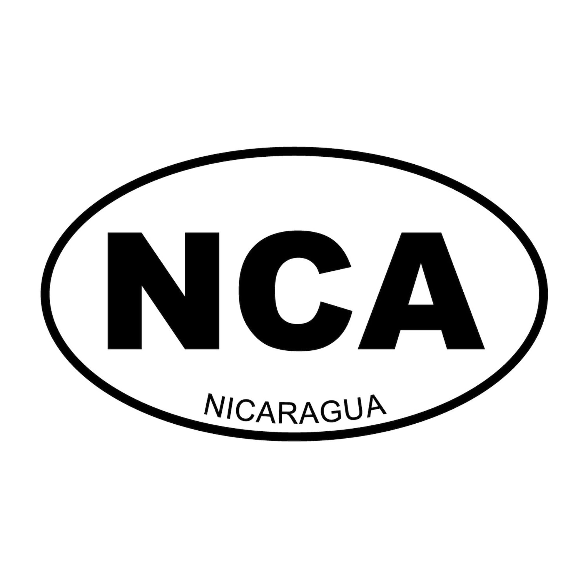 Nicaragua Oval Car Bumper Sticker - Durable Decal for Cars & Laptops