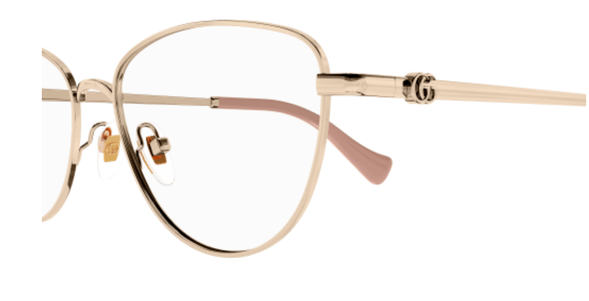 Gucci GG1595O 002 Gold Cat Eye Women's Eyeglasses - Stylish Designer Glasses for Women, Luxury Fashion Sunglasses, Perfect for Everyday Wear & Fashion Accessories