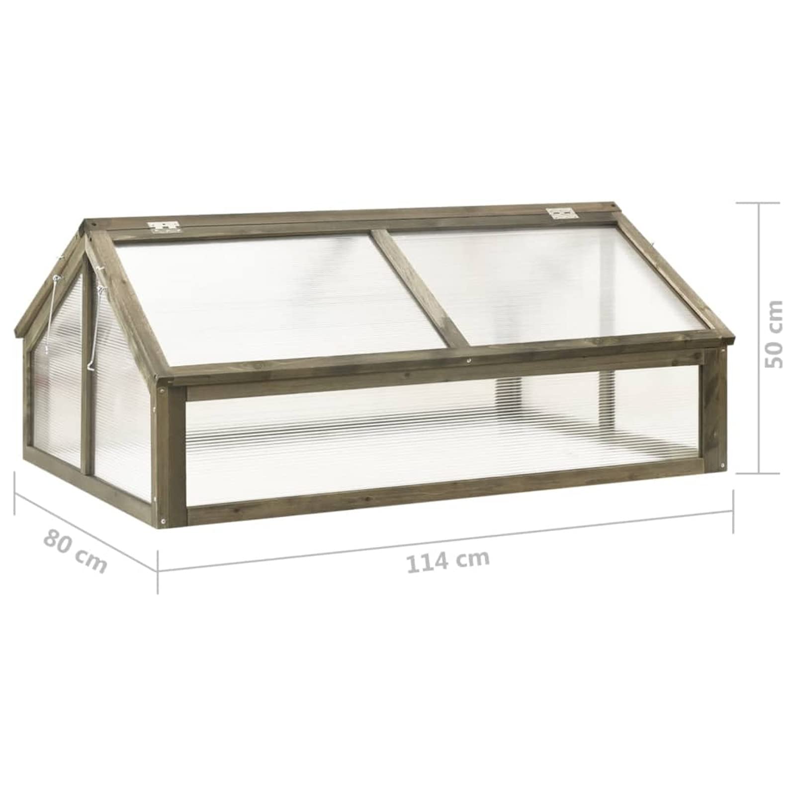 Tidyard Firwood Greenhouse with Openable Roof - 44.8