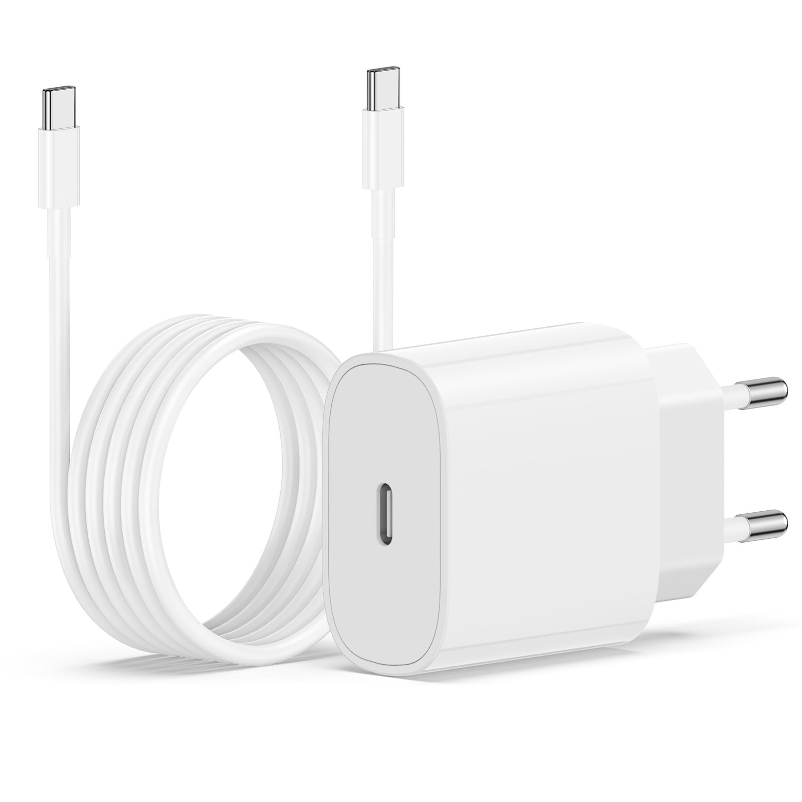 20W Fast Charging USB C Cable for iPhone 15/16 Series, 2M USB-C to USB-C Charger Cord Compatible with iPhone 16 Pro/Pro Max, 15 Pro Max/Plus, iPad Pro 12.9/11