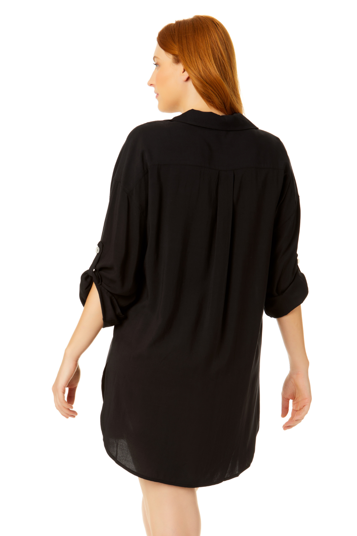 Anne Cole Plus Women's Button Down Shirt Swimsuit Cover Up - Lightweight Beachwear for Pool, Vacation & Summer Outfits