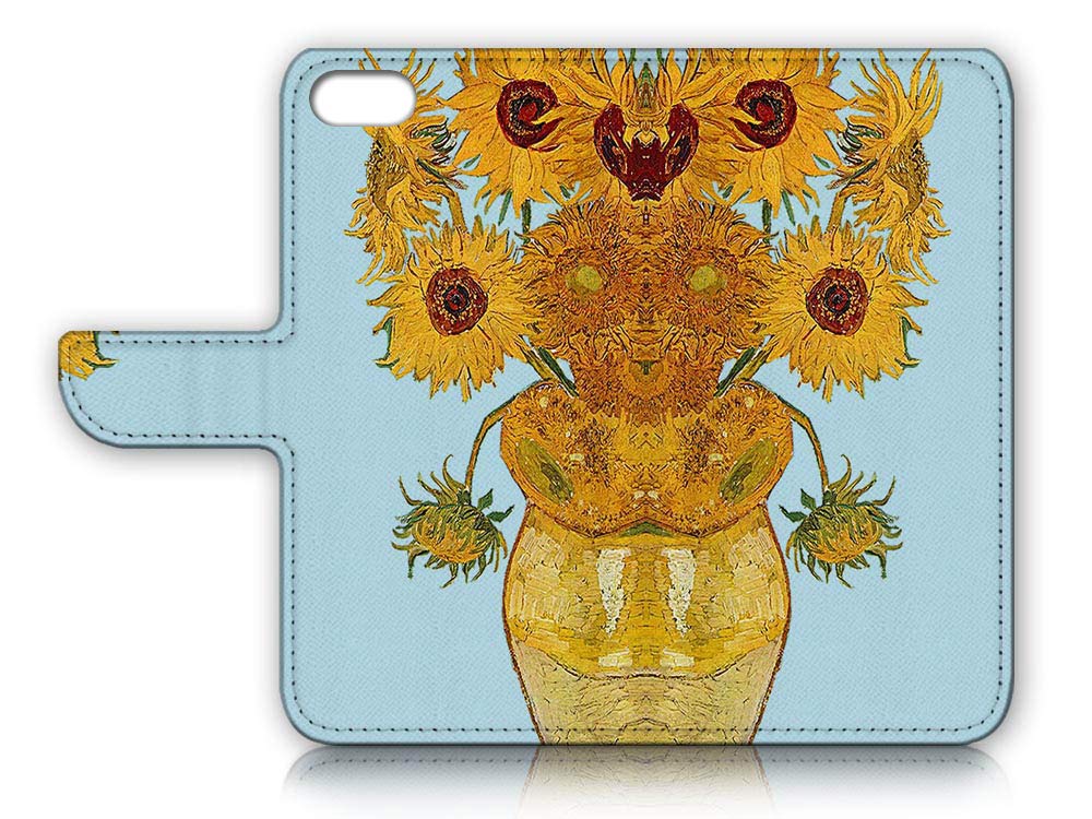 Van Gogh Sunflowers Flip Wallet Phone Case for iPhone 6 Plus/6s Plus/7 Plus/8 Plus - Slim Protective Cover with Card Slots for Daily Use & Travel
