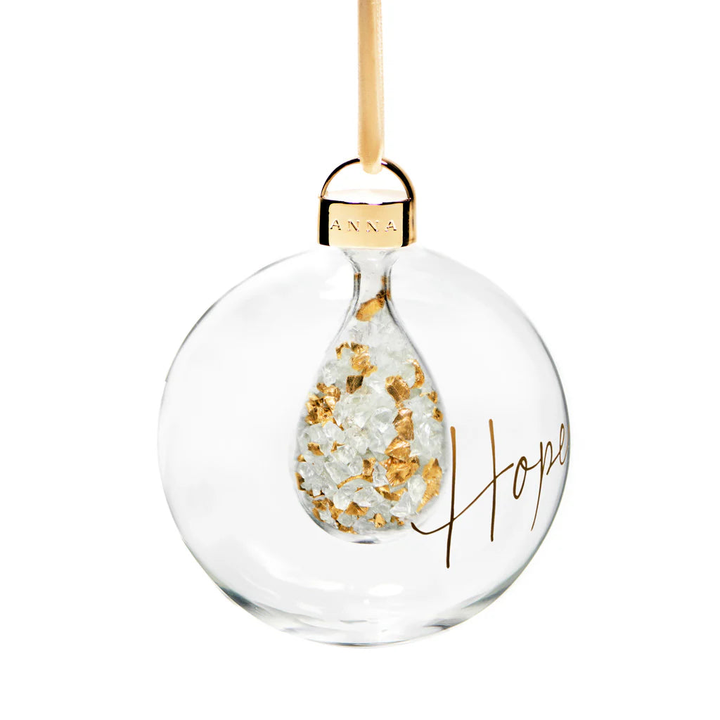 Holiday Hope Ornament - Elegant Crystal & Gold Christmas Tree Decoration for Festive Home Decor & Gift Giving