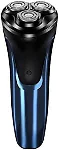 Rechargeable Waterproof Electric Shaver for Men - Wet & Dry Rotary Shaver with Trimmer - Perfect for Travel, Gym & Daily Shaving