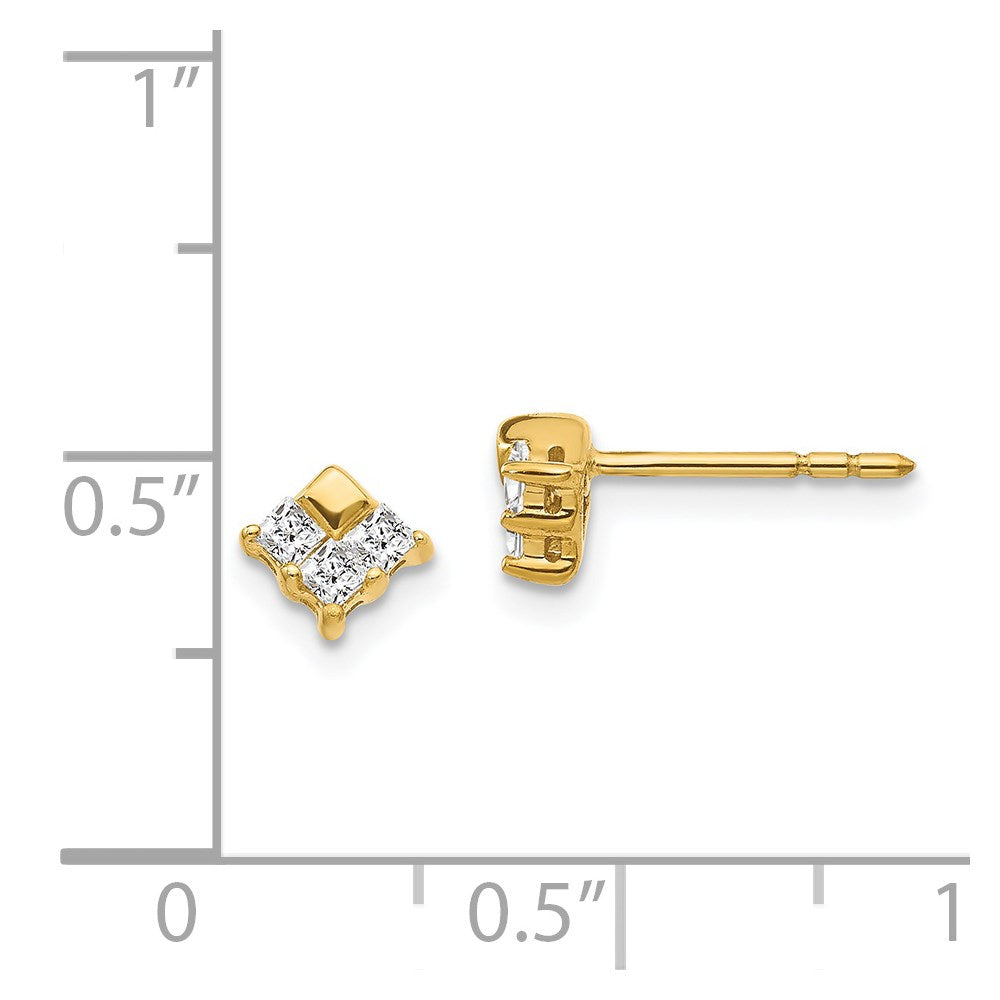 14K Gold Diamond Stud Earrings for Women - EM4172 025 YA - Elegant Everyday Jewelry & Perfect Gift for Anniversary, Birthday, Wedding