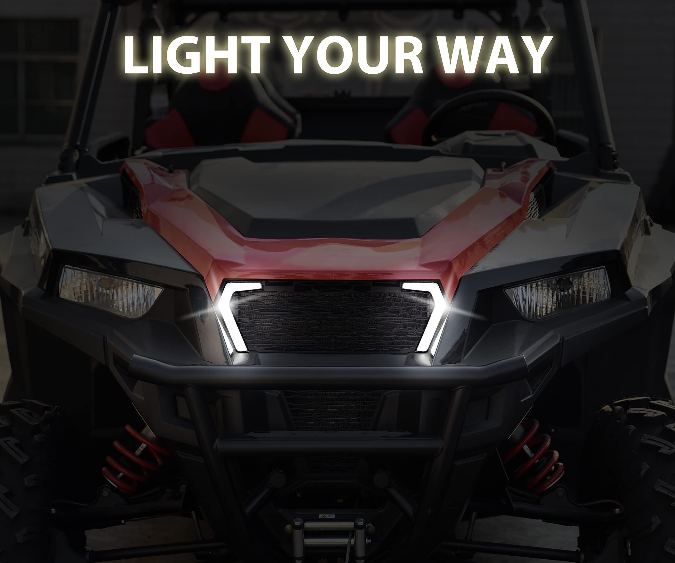 SAUTVS LED Turn Signal Fang Lights for Polaris General XP 1000 - Grille Accent Lights, Signature Grill Lamps Compatible with Polaris General 1000/4, 1000/XP, XP4 1000 (2016-2024 Models) - 2PCS Off-Road Accessories for Enhanced Visibility & Style