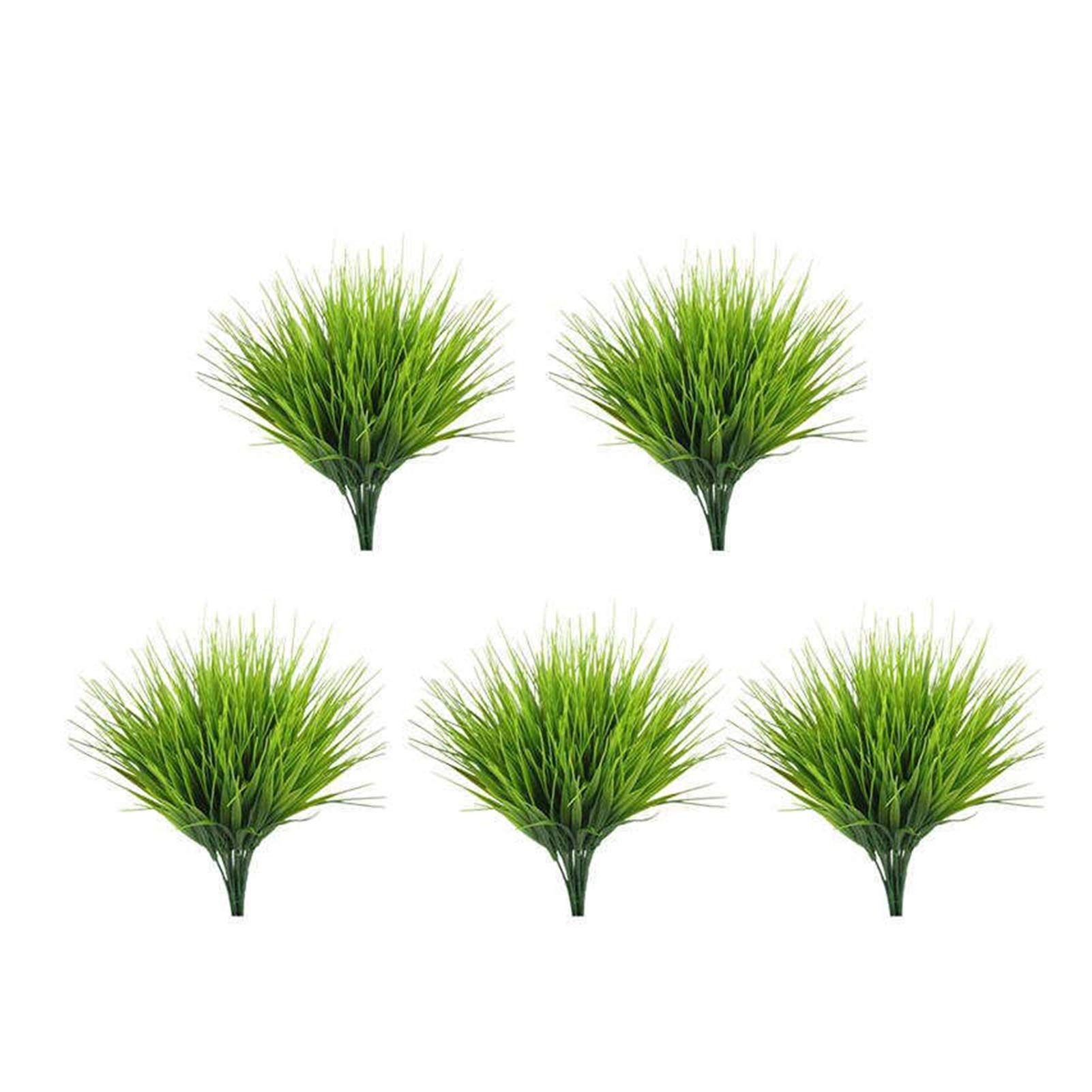 5PCS Artificial Grass Plants - Bendable Fake Greenery for Home, Office, Table, Garden, Wedding & Party Decor | Perfect for Indoor Decorations, Centerpieces and DIY Projects