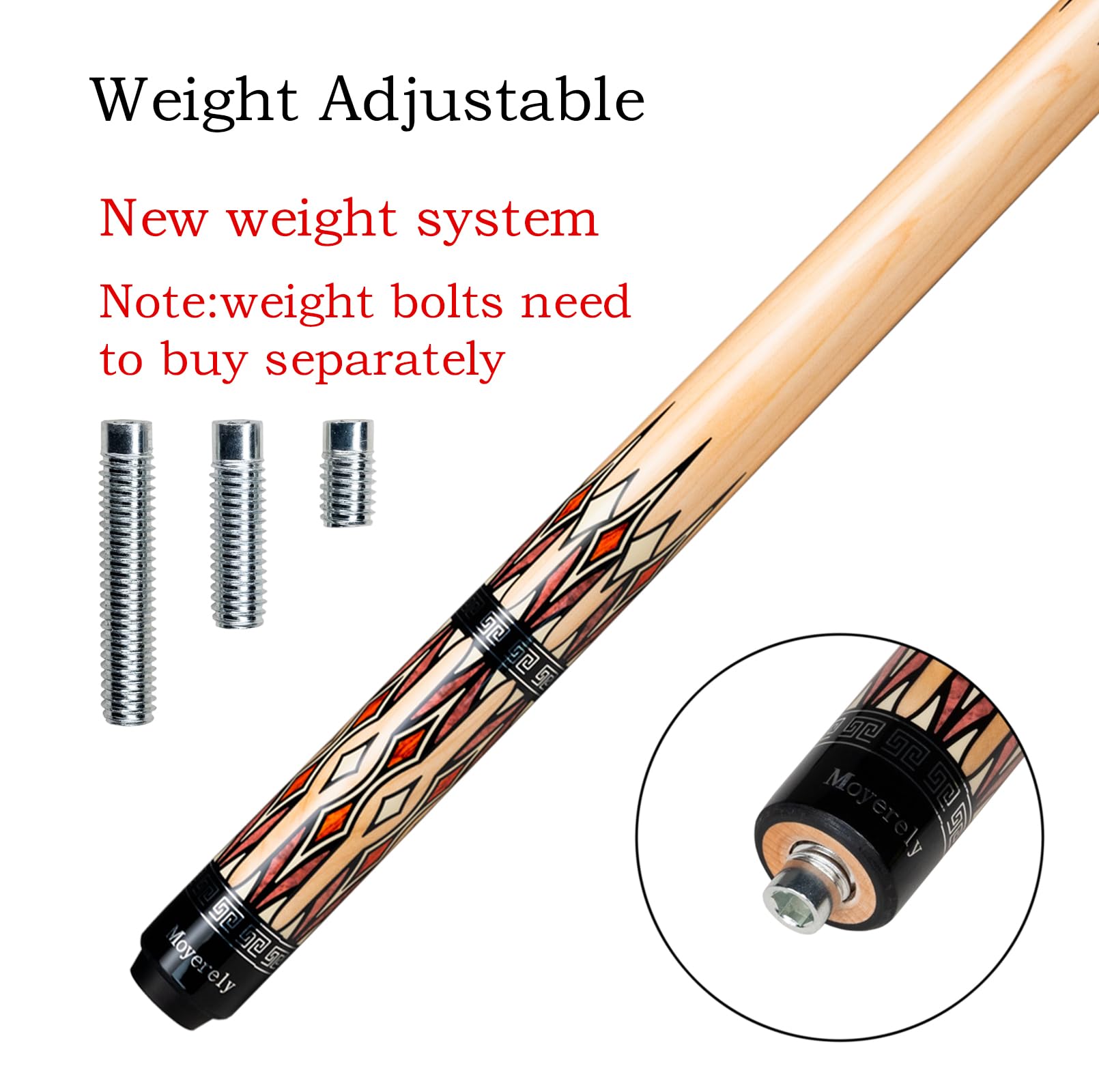 Premium Carbon Fiber Pool Cue - 11.8mm & 12.5mm Low Deflection Professional Billiard Stick with Protective Case | Perfect for Tournament Play & Home Game Rooms