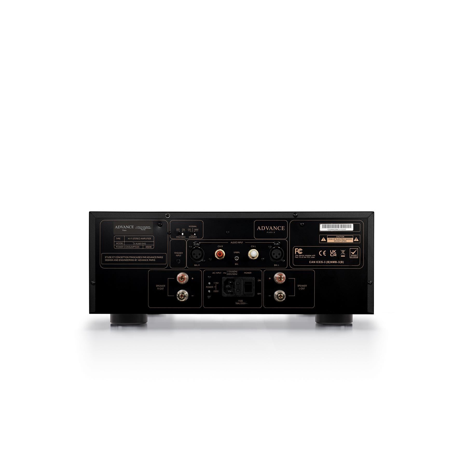 Advance Paris X A160 EVO High Power Stereo Amplifier - Premium Audio for Home Theater & Hi-Fi Systems