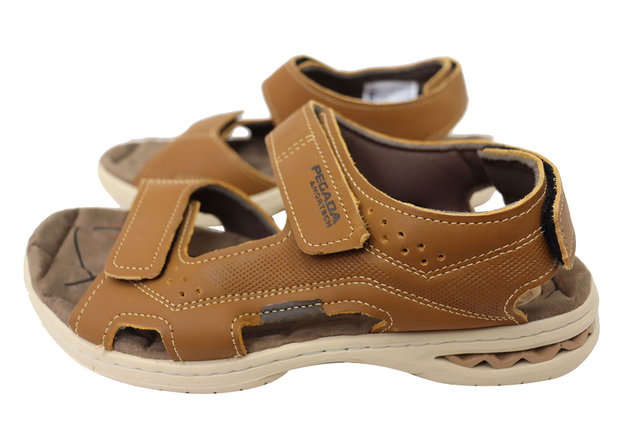 Pegada Sambo Men's Comfortable Adjustable Leather Sandals - Handmade in Brazil - Perfect for Beach, Travel & Casual Wear