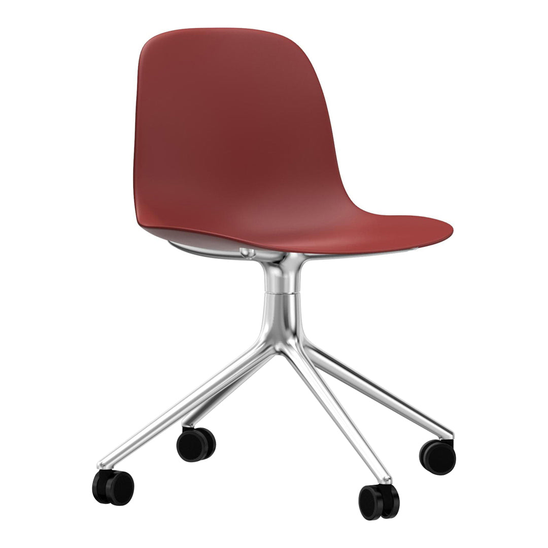 Ergonomic Form Chair with 4-Wheel Swivel Base - Adjustable Office Chair for Home & Work - Perfect for Desk Work, Gaming, and Study Sessions