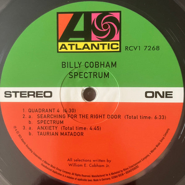 Billy Cobham - Spectrum Limited Edition Reissue LP Vinyl Album (Mint Condition) - Perfect for Jazz Collectors & Audiophiles