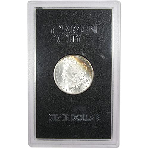 1884 CC Morgan Silver Dollar $1 Coin - BU Uncirculated 90% Silver with Rainbow Toning | Rare Collectible Coin for Investment & Display