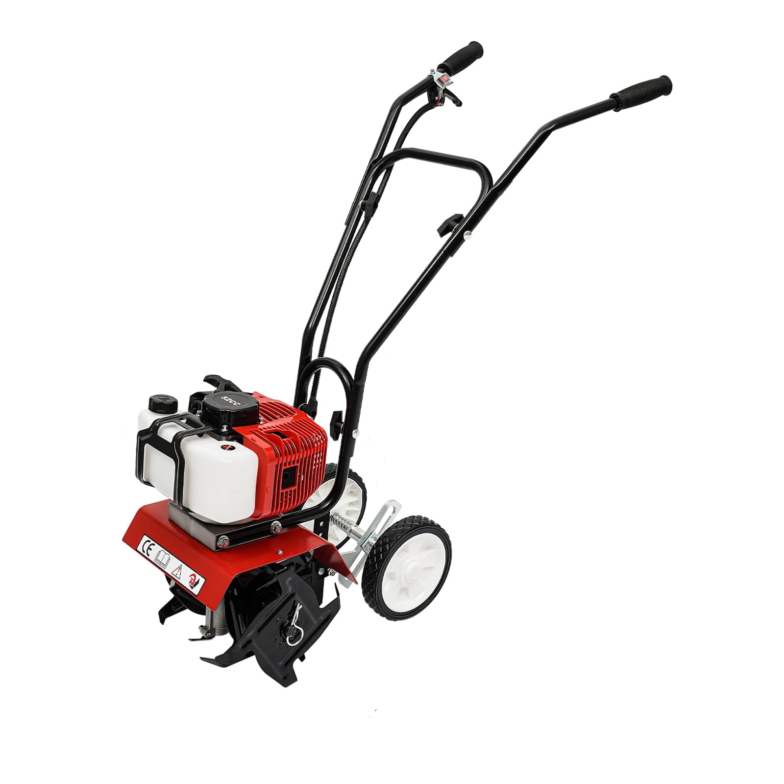 2HP 52CC 2-Stroke Gasoline Garden Tiller Cultivator - Mini Rototiller for Soil Tilling, Weeding & Aeration | Perfect for Home Gardens, Yards & Small Farms | Durable Rotary Hoe for Efficient Land Preparation