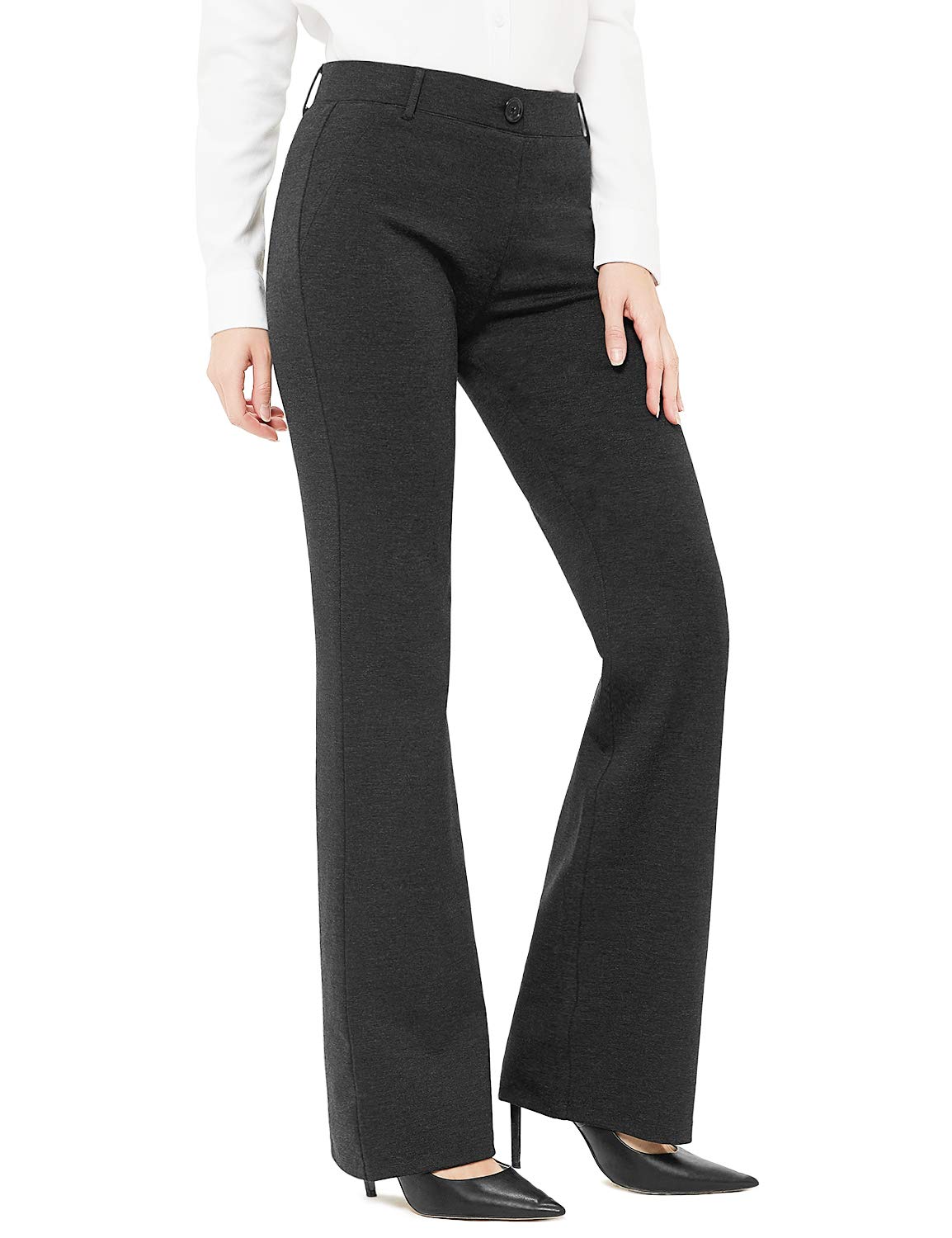 FIRST WAY Women's Stretch Bootcut Dress Pants - Professional Office Work Pants for Business Women (28/30/32/34 Inch Inseam) - Perfect for Corporate Meetings, Office Wear & Business Casual Outfits