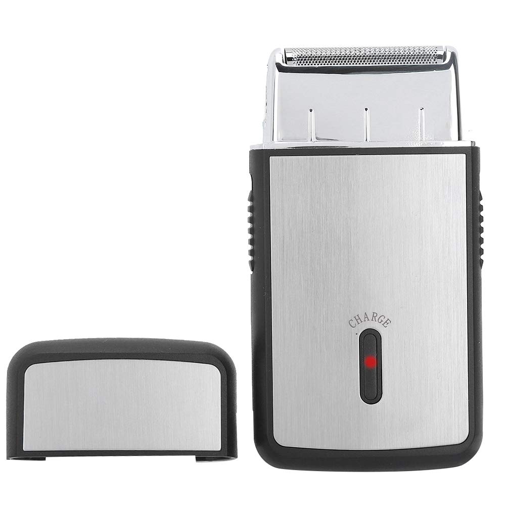 Professional Rechargeable Mini Electric Shaver for Men - Cordless Head & Facial Hair Trimmer Kit with Cleansing Brush | Perfect for Travel, Gym & Daily Grooming