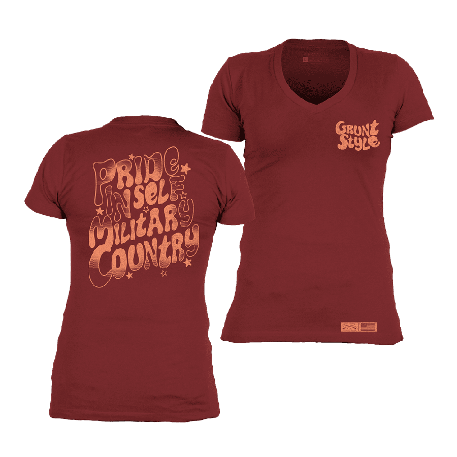 Women's Ethos V Neck T-Shirt - Soft Red Plum Color - Casual & Comfortable for Everyday Wear, Workouts, and Layering