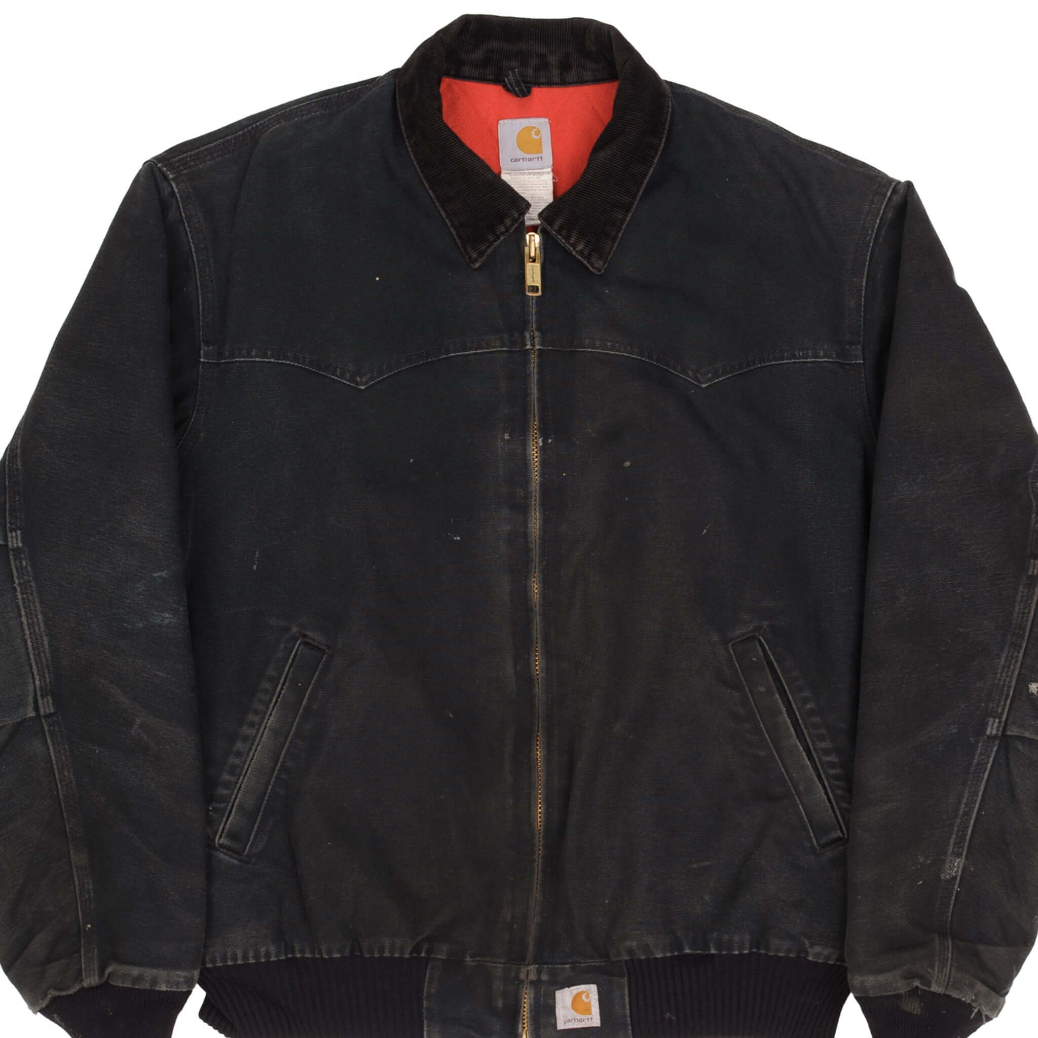 Vintage Carhartt Black Santa Fe Western Jacket J13BLK 1990s Size XL - Durable Workwear for Outdoor Adventures & Cowboy Style