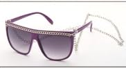 Kyra Women's Fashion Chain Link Plastic Sunglasses UV Protection - Trendy Square Frame Shades for Beach, Driving & Outdoor Activities