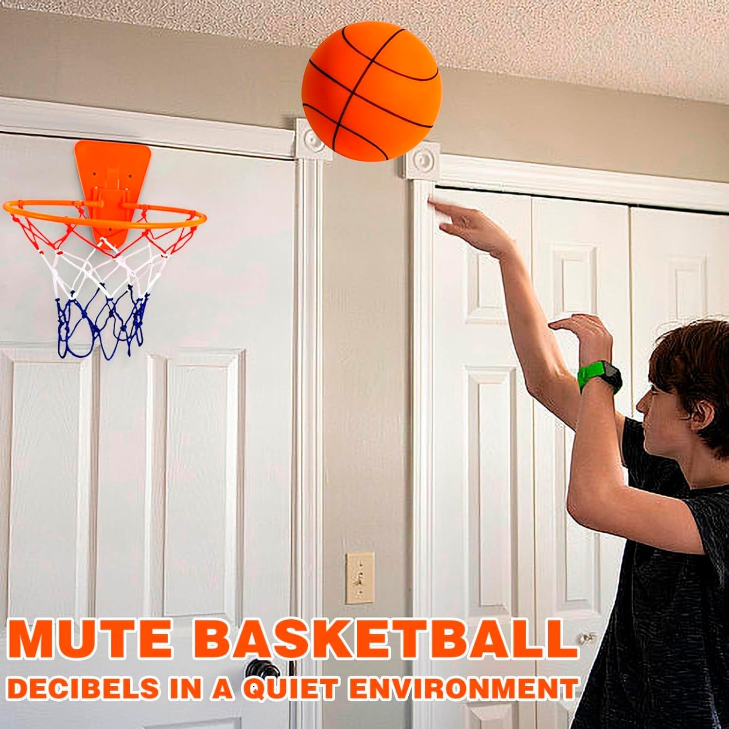 Silent Basketball - High Density Soft Training Ball for Indoor Practice | Quiet Dribbling Basketball for Home, Gym & Apartment Use | Noise-Reducing Basketball for Kids & Adults