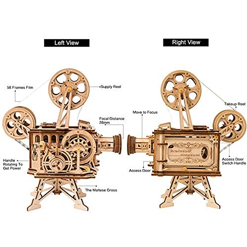 Rowood DIY 3-in-1 3D Wooden Puzzle Set - Vitascope, Marble Run & Treasure Box Model Kit - STEM Educational Toys for Kids & Adults - Perfect for Birthday Gifts, Home Decor & Family Bonding Activities