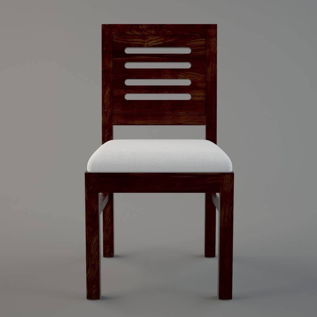 LIZZAWOOD™ Solid Sheesham Wood Dining Table Set with 4 Chairs - Mahogany Finish for Living Room, Home Office, Restaurant & Cafe - Perfect for Family Dinners, Work Meetings & Dining Spaces
