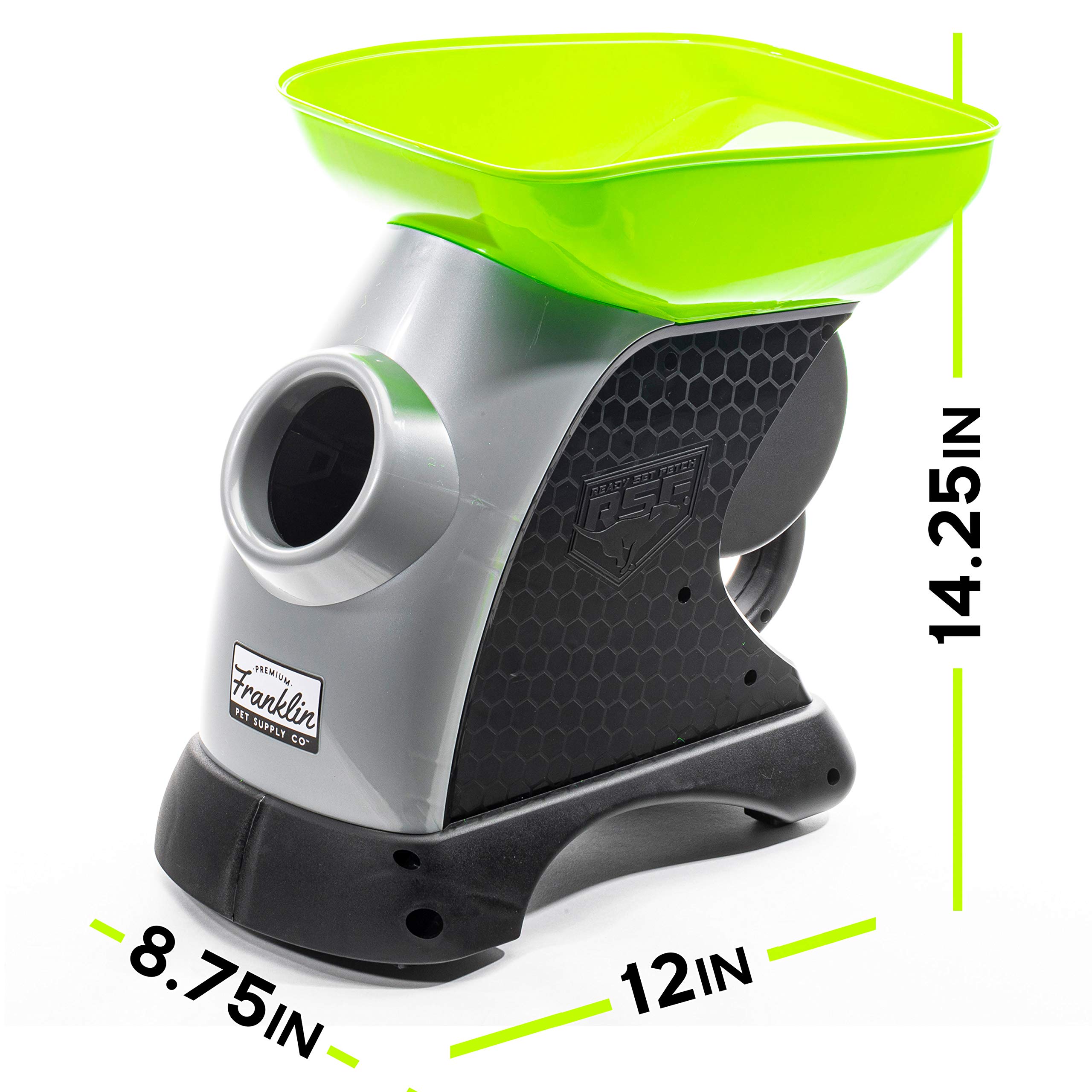 Franklin Pet Supply Co. Automatic Tennis Ball Launcher for Dogs - Interactive Fetch Toy with Authentic Tennis Balls - Perfect for Outdoor Play, Backyard Exercise & Training Sessions