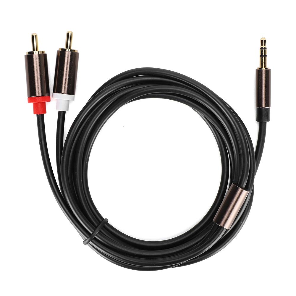 High-Quality 2-in-1 Speaker Cable & Subwoofer Audio Line - 2 Meters for Computer, Home Theater & Gaming Sound Systems | Durable Copper Core for Crystal Clear Audio