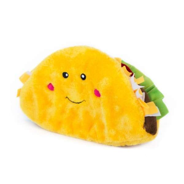 ZippyPaws NomNomz Jumbo Taco Plush Dog Toy - Fun Interactive Chew Toy for Large Dogs, Perfect for Playtime & Training | Great for Fetch, Tug-of-War & Cuddling