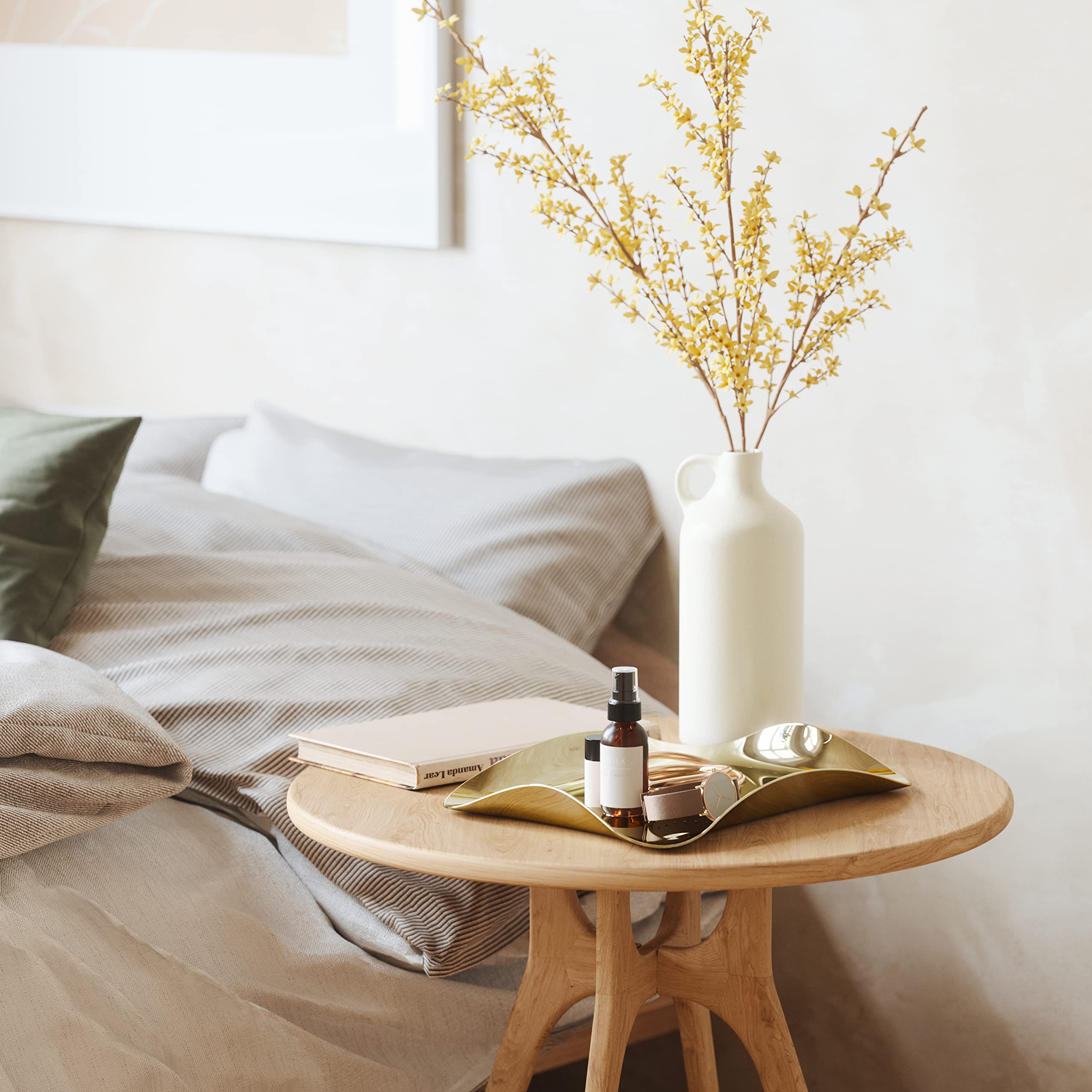 Umbra Brass Wave Tray - Stylish Home Decor for Living Room
