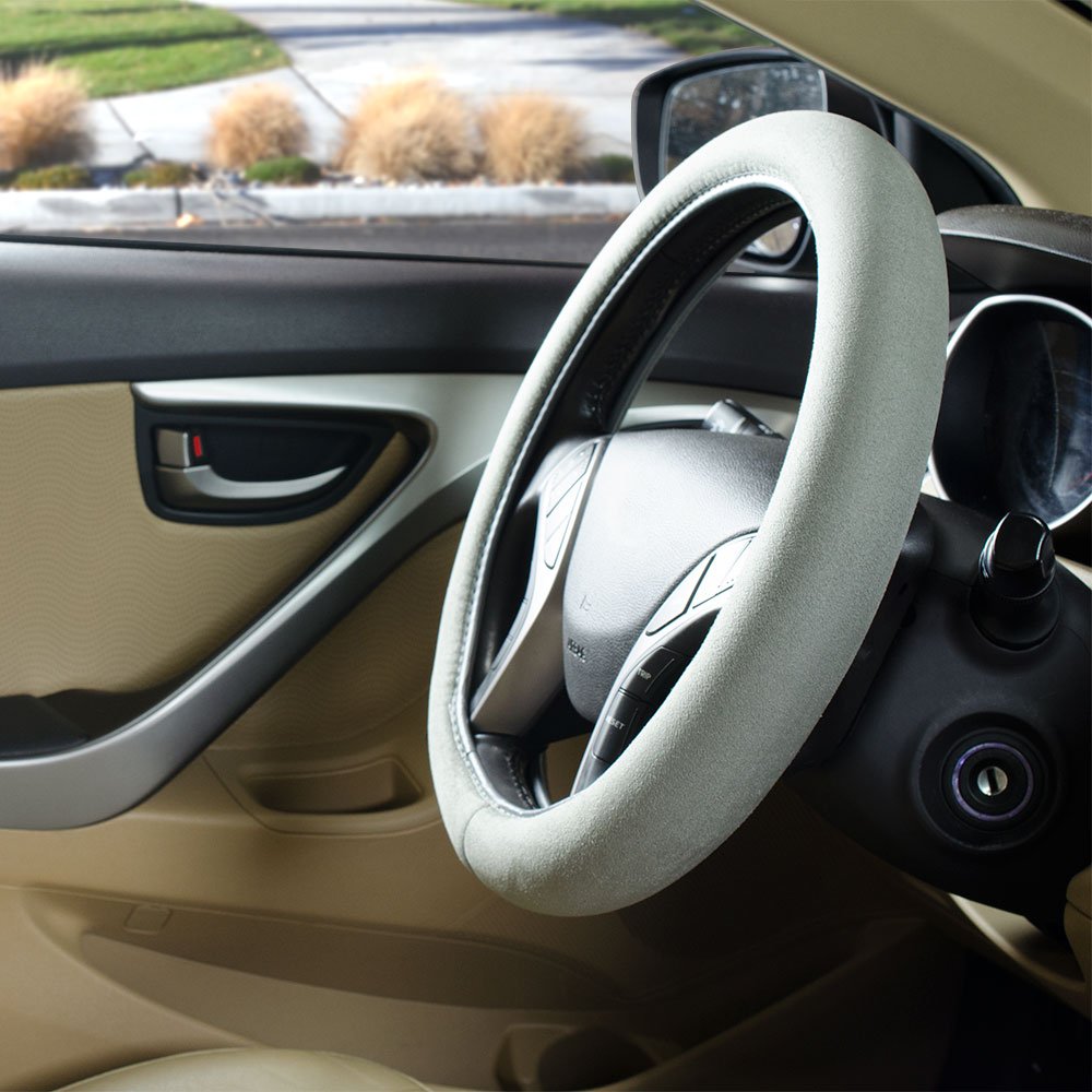 Custom Ultra-Soft Molded Steering Wheel Cover - Road Pilot Grey for Comfort Driving