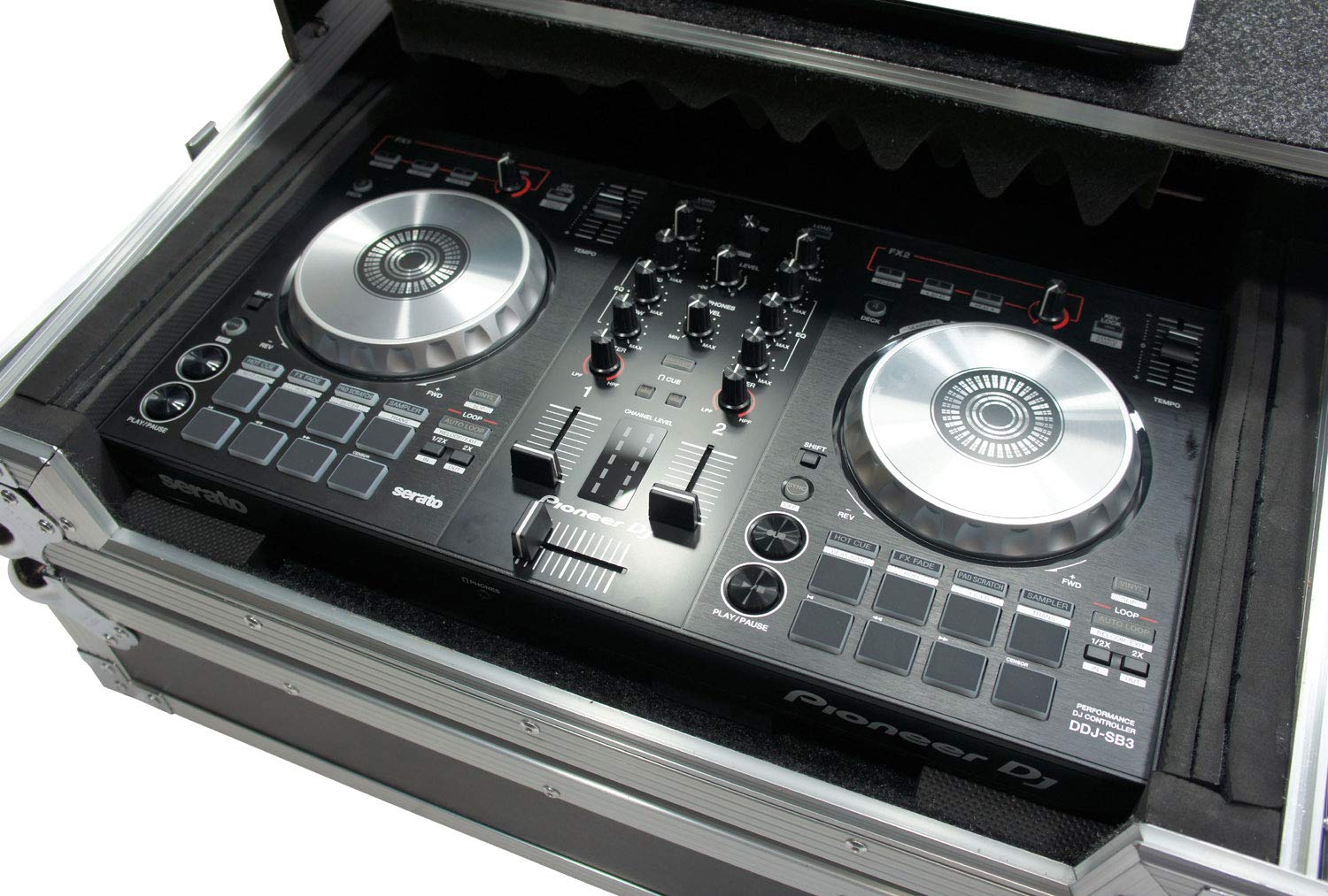 Harmony Audio HCMINILT Flight Glide Laptop Stand & DJ Case - Compatible with Traktor Kontrol S4 | Portable DJ Setup for Travel & Live Performances