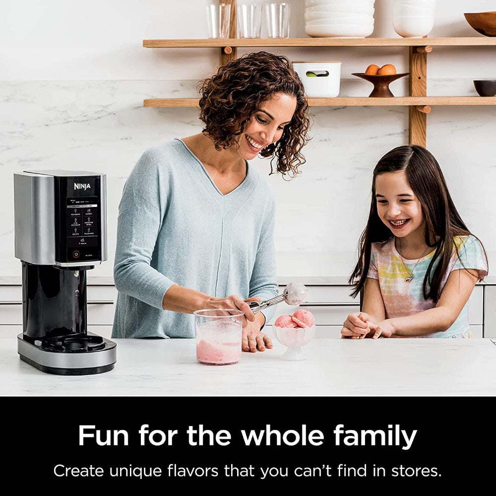 NINJA CREAMi NC301 Ice Cream Maker - Certified Refurbished with Home Essentials Warranty | Perfect for Homemade Gelato, Sorbet & Milkshakes